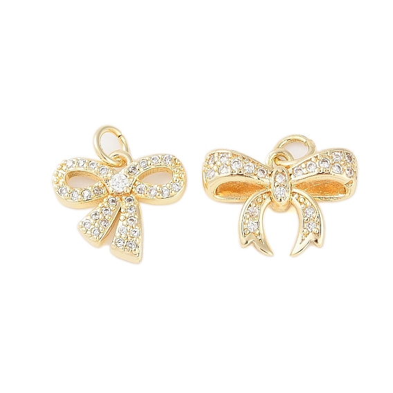 Покрытие стойки латунь микропаве прозрачные подвески из кубического циркония, с целью перехода в кольце, долговечный, без свинца и без кадмия, очарование бантом