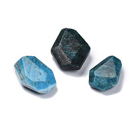 Natural Apatite Beads, No Hole/Undrilled, Faceted, Nuggets