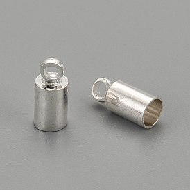 Brass Cord Ends, 9.5x4mm, Hole: 1.2mm, 3mm inner diameter