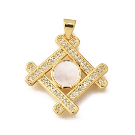 Подвески в форме ракушек из латуни с микропаве и кубическим цирконием, без кадмия и без свинца, пересекаются