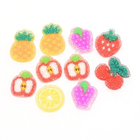 Cabuchones de resina, alimento de imitación, fruta