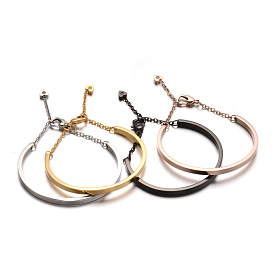 304 Stainless Steel Bracelets, with Lobster Claw Clasps, 45x56mm