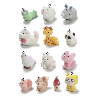 Подвески из непрозрачной смолы, с железной платиной петлей