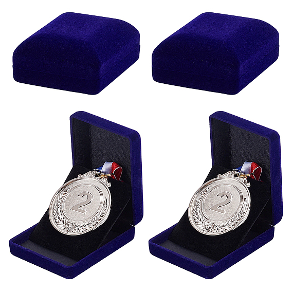 Бархатные витрины для ювелирных изделий, футляры для хранения колец, серег, ожерелий, браслетов, прямоугольные