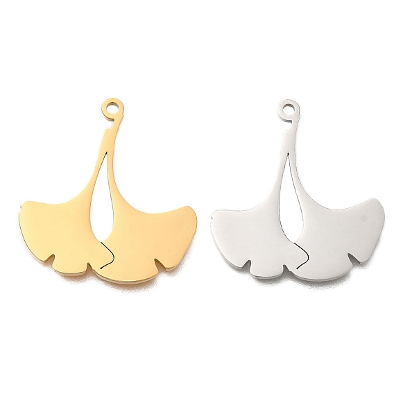 Антикоррозийные 304 подвески из нержавеющей стали, лазерная резка, очарование листьев гинкго