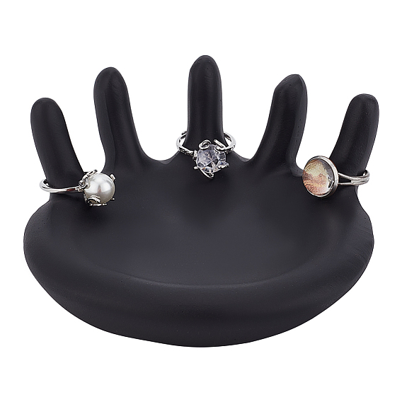 Стенды для показа колец из смолы, держатель органайзера для кольца на палец, ладонь, фото реквизит