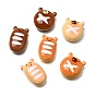 Opaque Resin Imitation Food Cabochons, Bear Bread