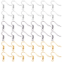 300Pcs 3 Colors Iron Earring Hooks, with Horizontal Loop, Earring Making Accessories