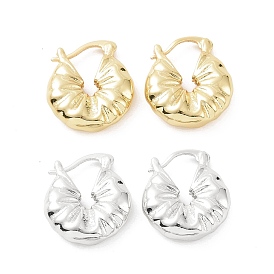 Brass Thick Hoop Earrings for Women