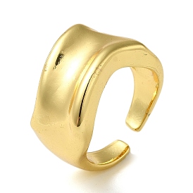 Rack Plating Brass Open Cuff Rings for Women