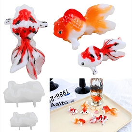DIY Display Decoration Silicone Mold, Resin Casting Molds, For UV Resin, Epoxy Resin Jewelry Making, Goldfish