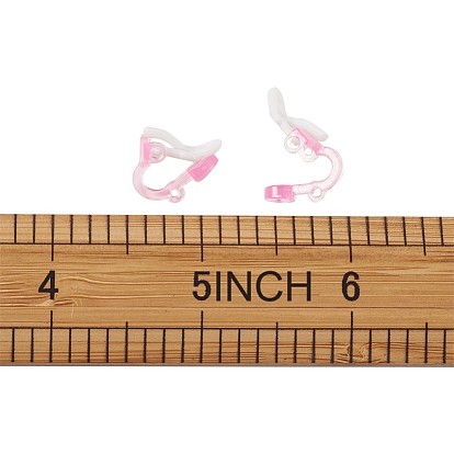 Plastic Clip-on Earring Findings, 14x9x13mm