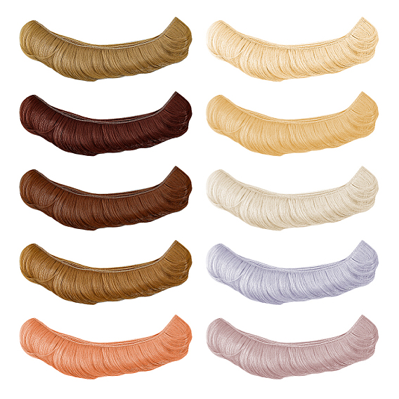 10 шт. 10 цвета высокотемпературного волокна короткая челка прическа кукольный парик волосы