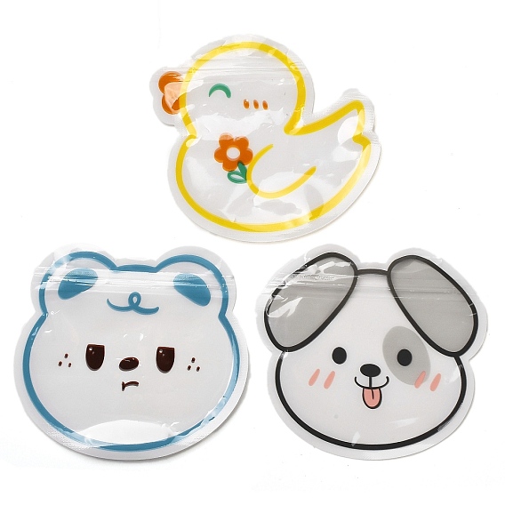 Пластиковые сумки на молнии, упаковочные пакеты в форме животных, верхние пакеты с самозапечатыванием