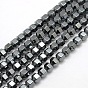 Magnetic Synthetic Hematite Faceted Polygon Beads Strandss