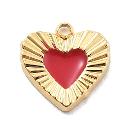 304 из нержавеющей стали шармы эмали, вакуумное покрытие pvd, реальный 18 k позолоченный, шарма сердца