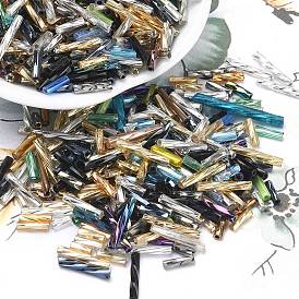 Perles de verre clairon bugle, modèles mixtes