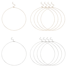 10шт 2 цвета ожерелья из железного кабеля для мужчин и женщин