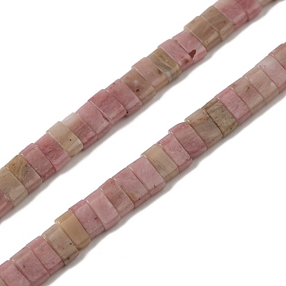 Natural Rhodochrosite Beads Strands, 2-Hole, Rectangle
