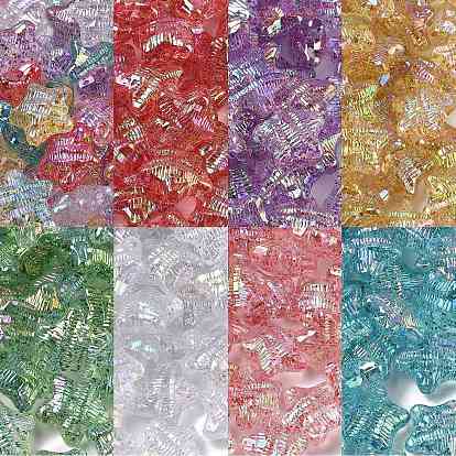 Уф-покрытие прозрачные акриловые бусины, звезда, радужный