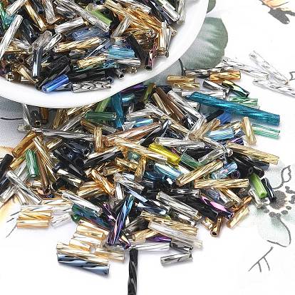 Perles de verre clairon bugle, modèles mixtes