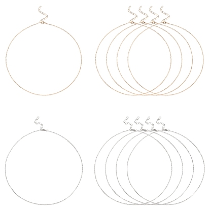 10шт 2 цвета ожерелья из железного кабеля для мужчин и женщин