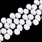 Opaque Glass Beads Strands, Teardrop, Faceted, with Transparent Glass Beads