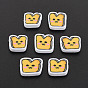 Handmade Polymer Clay Cabochons, Polymer Clay Slices for Resin Crafts & DIY Projects, Imitation Food, Toast