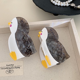 Заколки для волос с когтями из ацетата целлюлозы (смола), пингвин