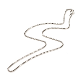 304 Stainless Steel Box Chains Necklace for Women