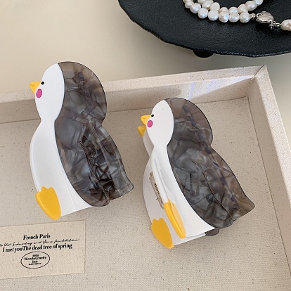 Заколки для волос с когтями из ацетата целлюлозы (смола), пингвин