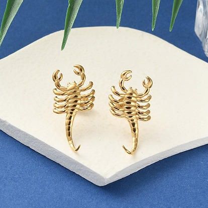 304 из нержавеющей стали серьги, скорпион