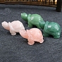 Gemstone Carved Healing Tortoise Figurines, Reiki Stones Statues for Energy Balancing Meditation Therapy