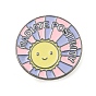 Smile Sun Alloy Enamel Pin Broochs, Cadmium Free & Lead Free