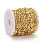 Iron Paperclip Chains, Drawn Elongated Cable Chains, Long-lasting Plated, Unwelded, with Spool, Textured