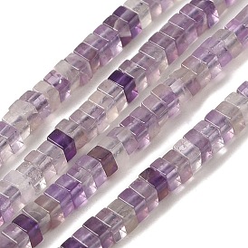 Natural Amethyst Beads Strands, Square