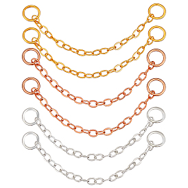 6 шт. 3 стили, наконечники из стерлингового серебра с цепочкой