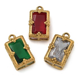 304 из нержавеющей стали горный хрусталь подвески, прямоугольные