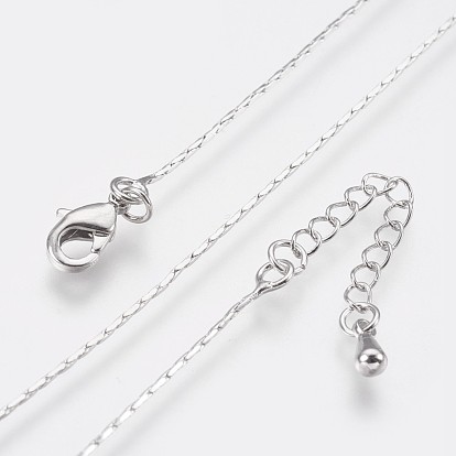 Long-Lasting Plated Brass Coreana Chain Necklaces, with Lobster Claw Clasp, Nickel Free