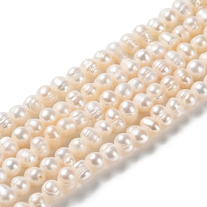 Natural Cultured Freshwater Pearl Beads Strands, Potato, Grade A+