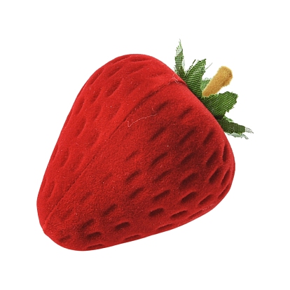 Шкатулки для украшений и колец с клубничным бархатным покрытием