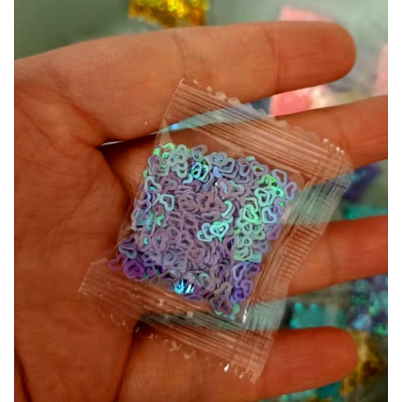 Heart/Star Plastic Glitter Powder Fillers, UV Resin Filler, Epoxy Resin Mold Filling Material, for DIY Resin Craft Making