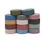 Natural Lava Rock Beads, Dyed, No Hole Beads, for Perfume Essential Oil Aromatherapy Beads, Flat Round