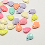 Opaque Acrylic Teardrop Pendants, Faceted, 18x12x5mm, Hole: 2mm, about 830pcs/500g