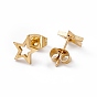 304 Stainless Steel Tiny Hollow Out Star Stud Earrings for Women
