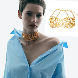 Metallic Butterfly Statement Necklace for Fashionable and Bold Women