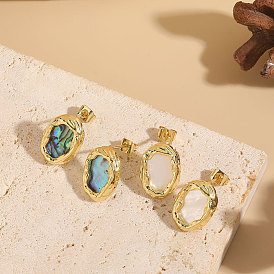 Chic and Versatile 14K Gold-Plated Shell Earrings for a Luxe Minimalist Look