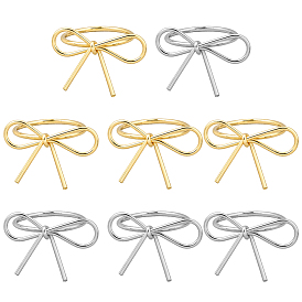 8 шт. 2 цветные железные кольца-бантики для женщин