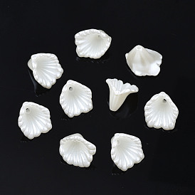 ABS Plastic Imitation Pearl Flower Bead Caps, Apetalous