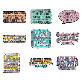 Quote Enamel Pins, Alloy Brooches for Backpack Clothes